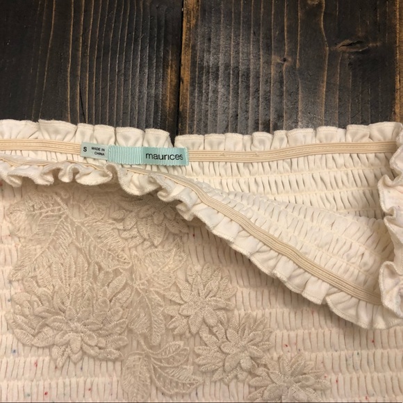 NWOT Maurices Super Cute Summer Strapless Speckled w/Floral Design on Front - Picture 4 of 6